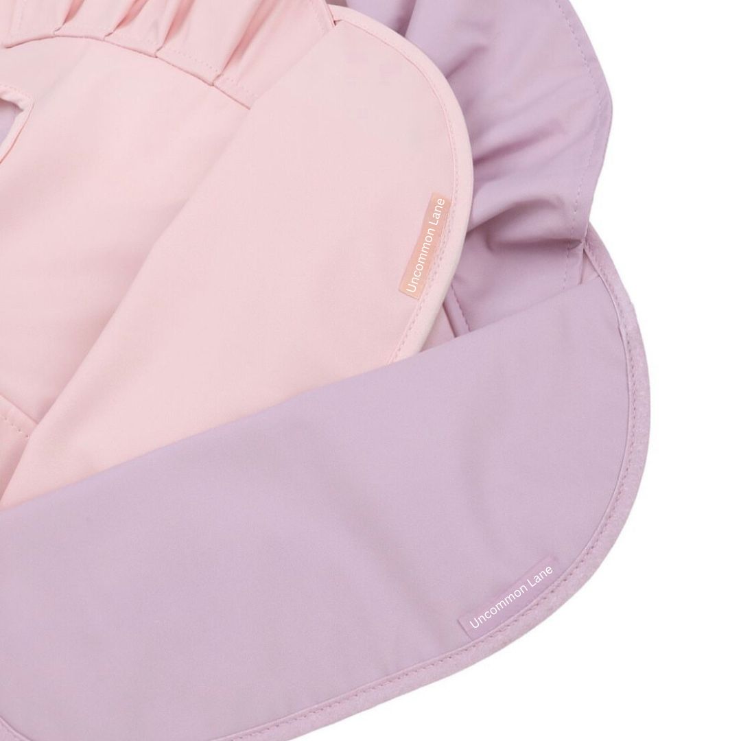 Waterproof Ruffle Bib Prima-Rose