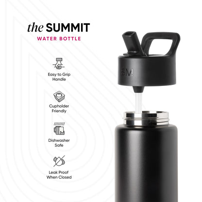 Summit Kids Water Bottle with Straw Lid, Sage Florals