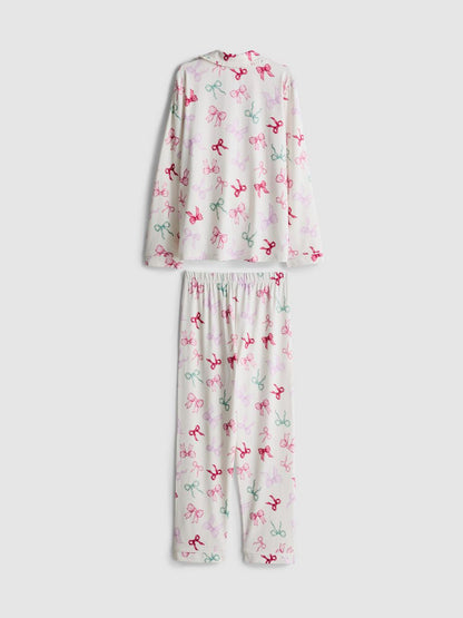1-15yrs | Bow Graphic Shirt Pyjamas