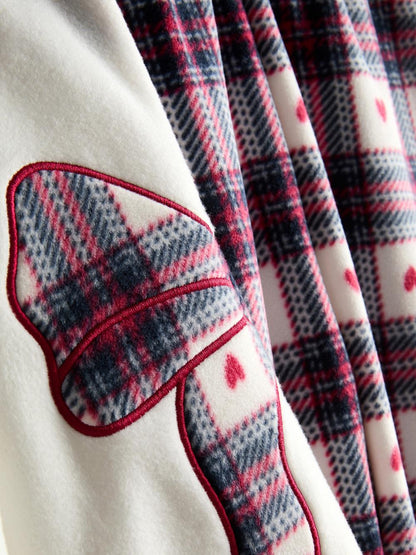 7-15yrs | Check Bow Fleece Pyjamas