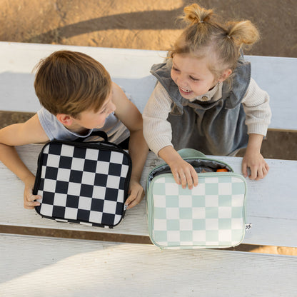 Tiny Twinkle Black Checkers Lunch Bag