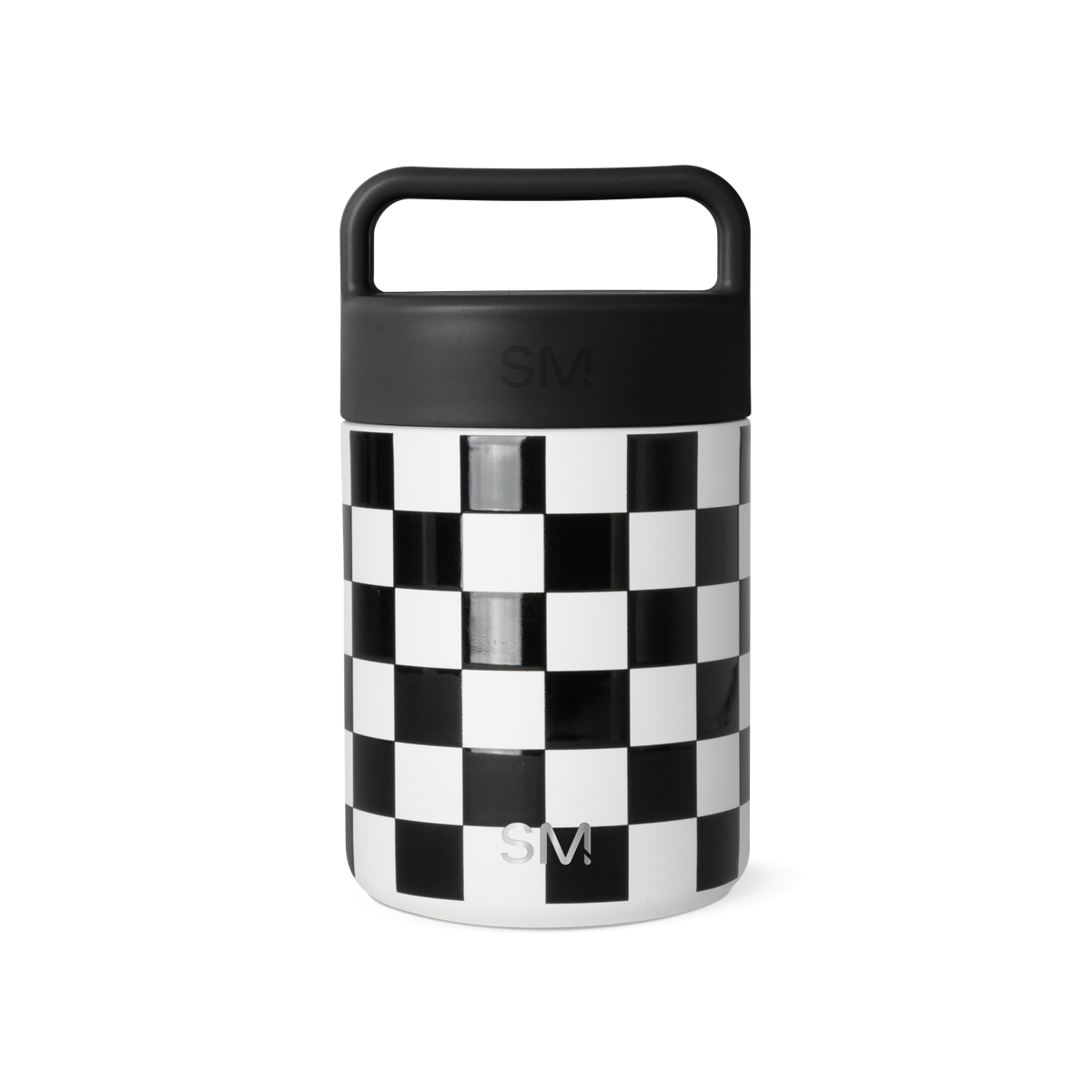 Black and White Checkmate Food Jar