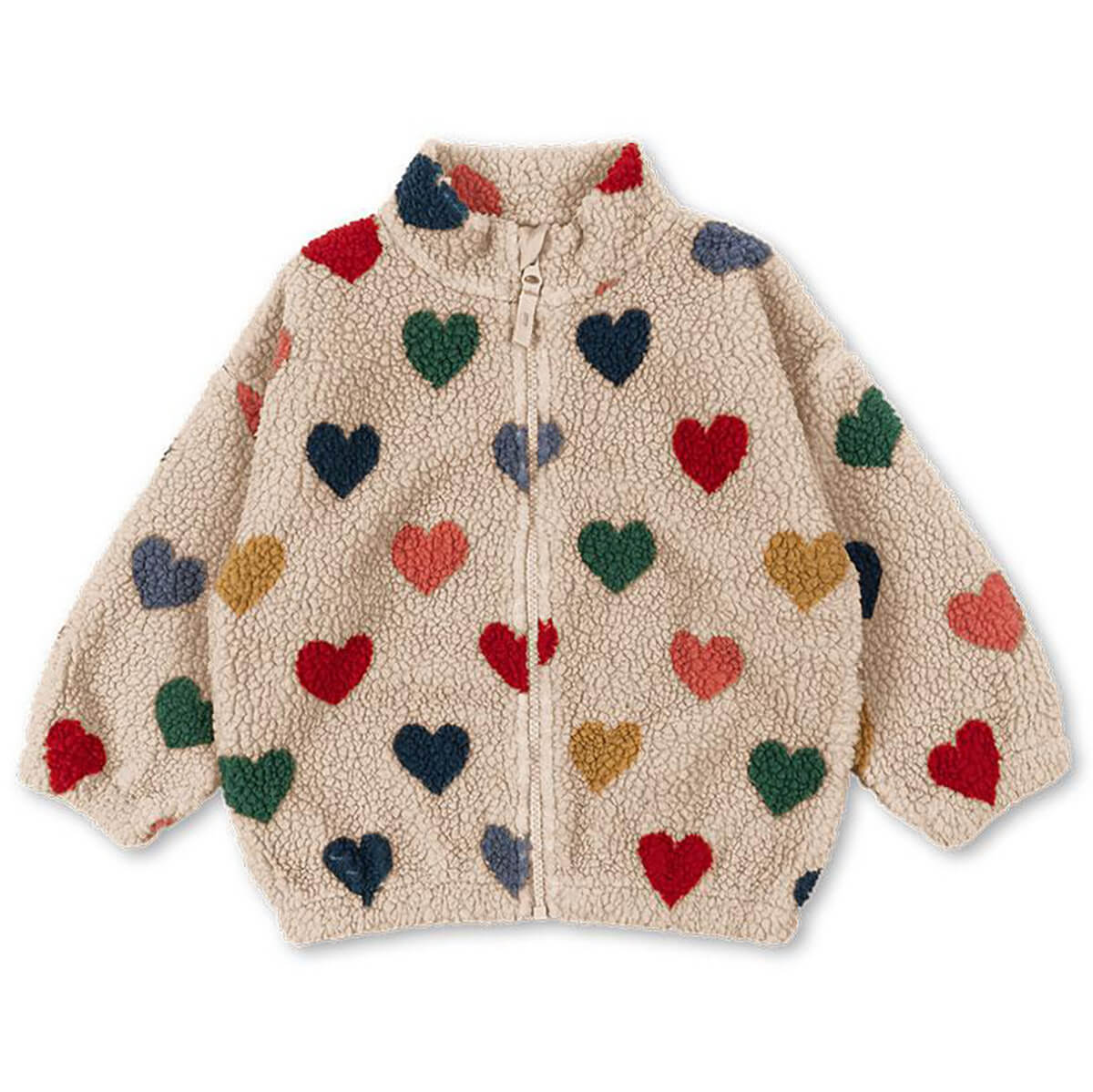 Sherpa Rainbow Hearts Fleece Jacket