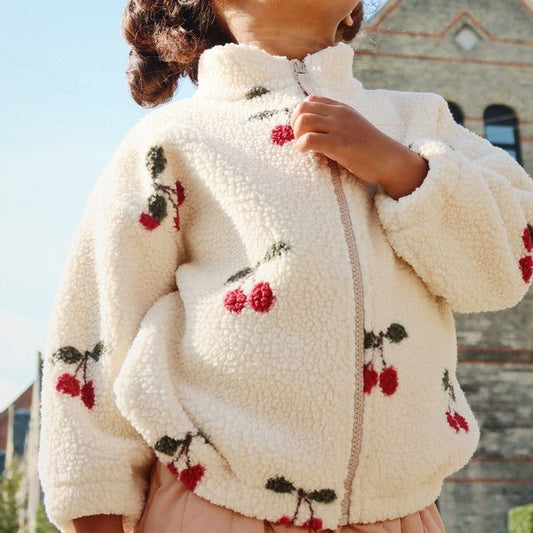 Sherpa Cherry Fleece Jacket