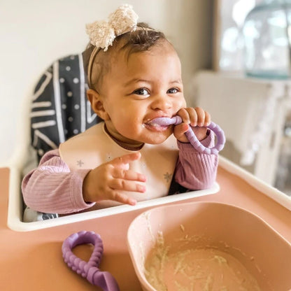 Sweetie Spoons™ - Silicone Baby Fork + Spoon Set