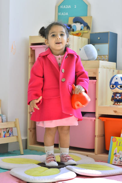 Quilted Coat with soft floral print